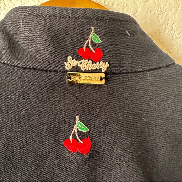 St John Sport Collection by Marie Gray Cherry Zip Jacket - Picture 4 of 8